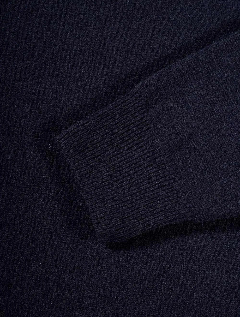 Superfeines Lambswool-Halbzip-Pullover Marine