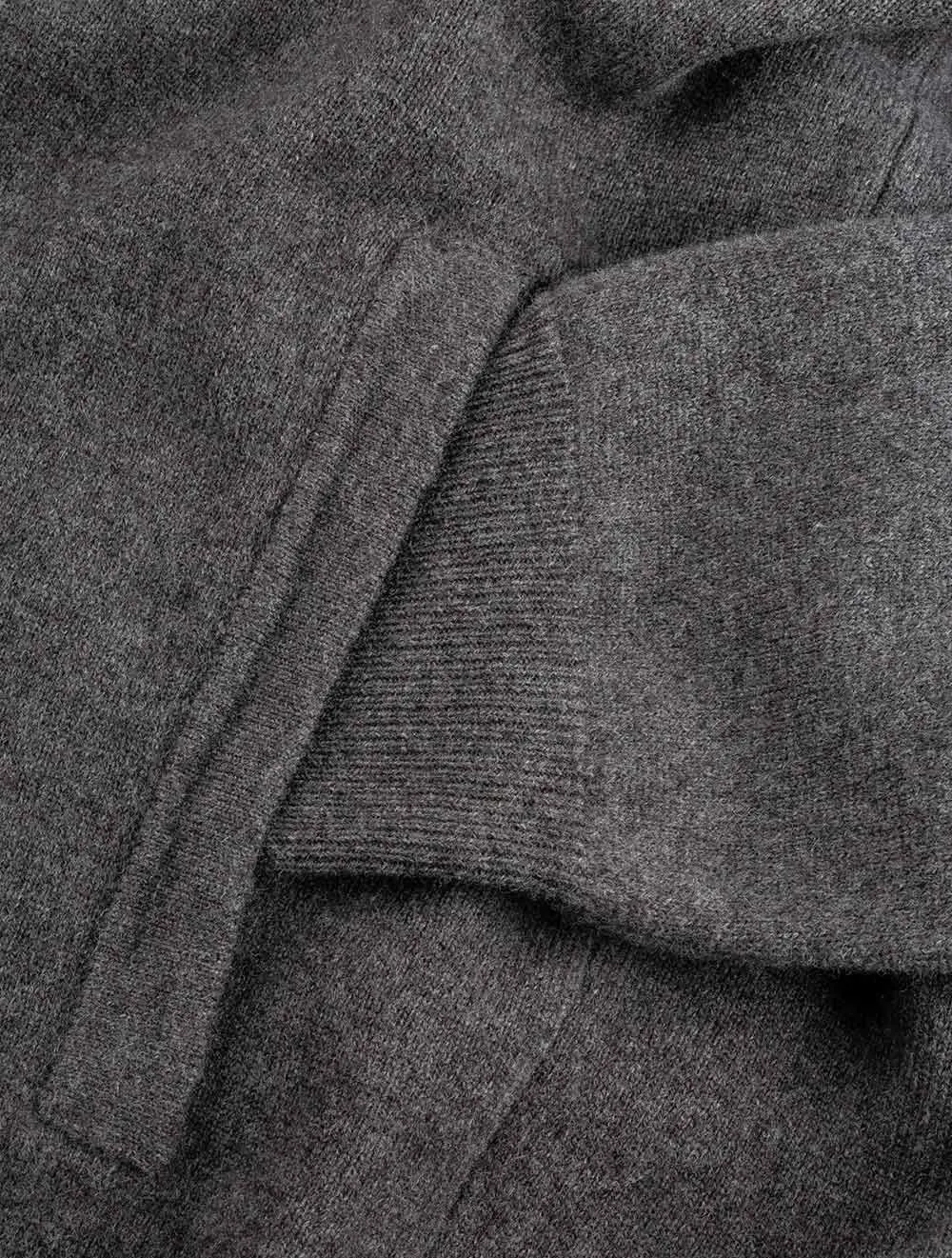Superfeine Lambswool-Zipcardigan Anthrazit Melange