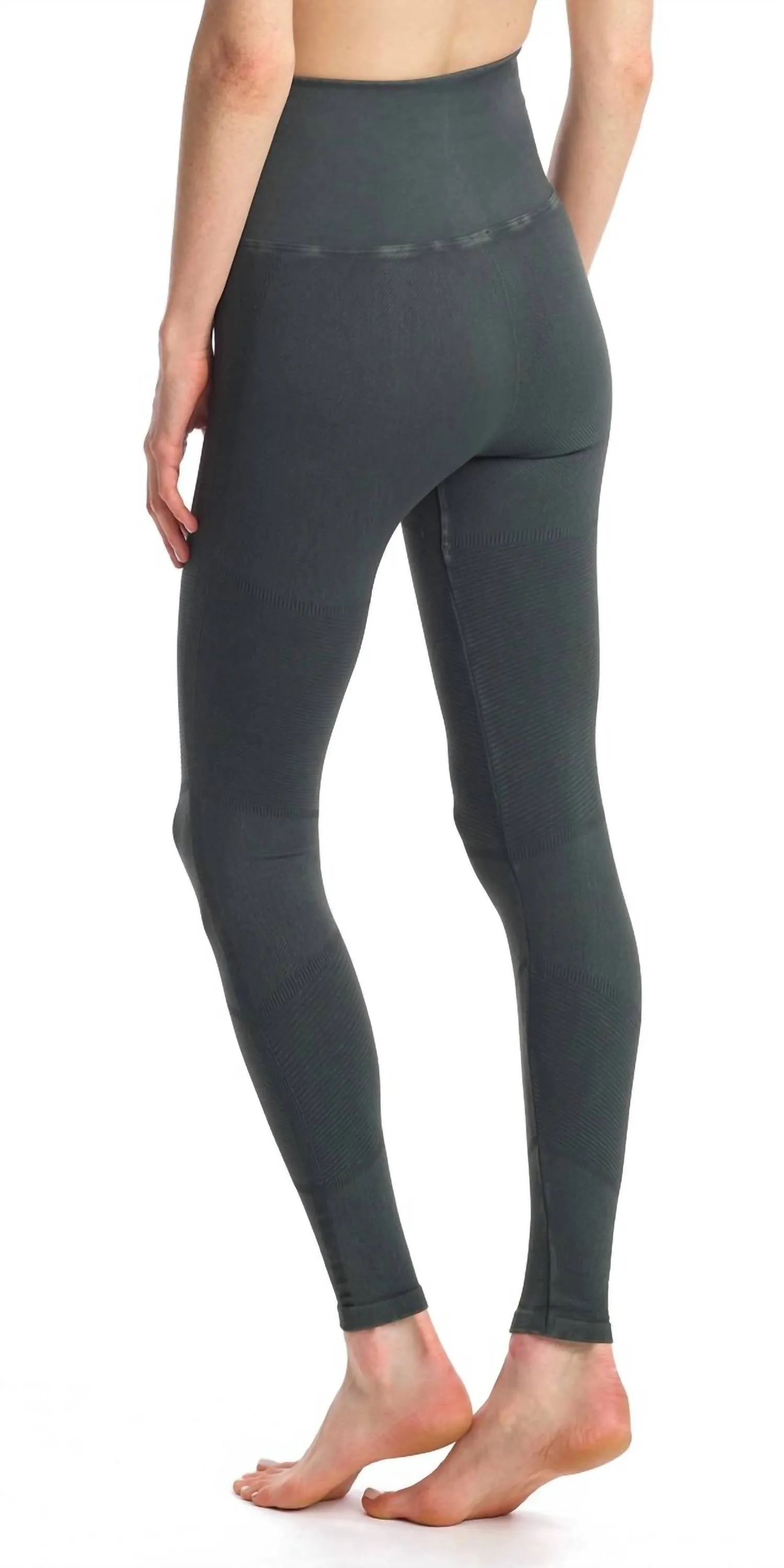 Super Nahtlose Moto-Legging in Olive