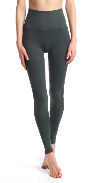Super Nahtlose Moto-Legging in Olive