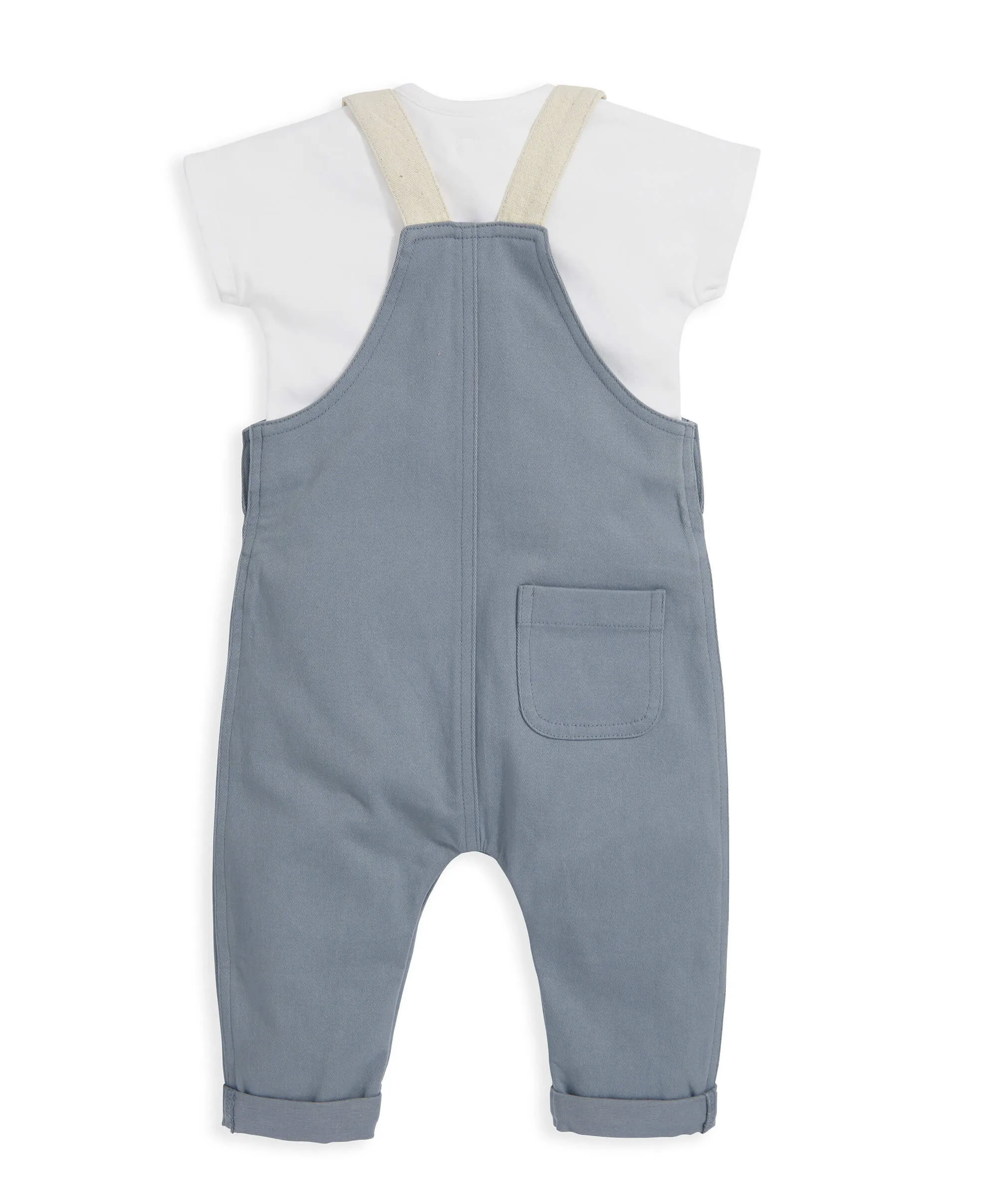 T-Shirt & Latzhosen-Outfit-Set - Blau Babykids Mamas & Papas