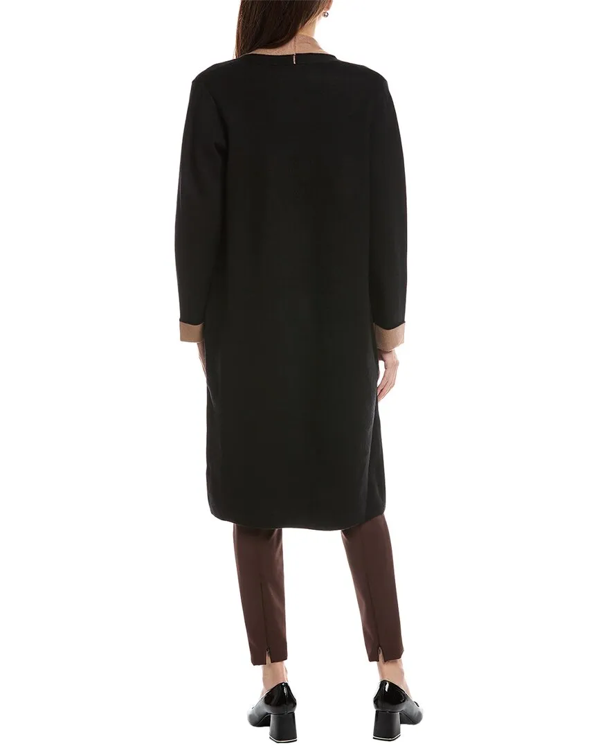 T Tahari Schalkragen Strickjacke aus Doppelstrick