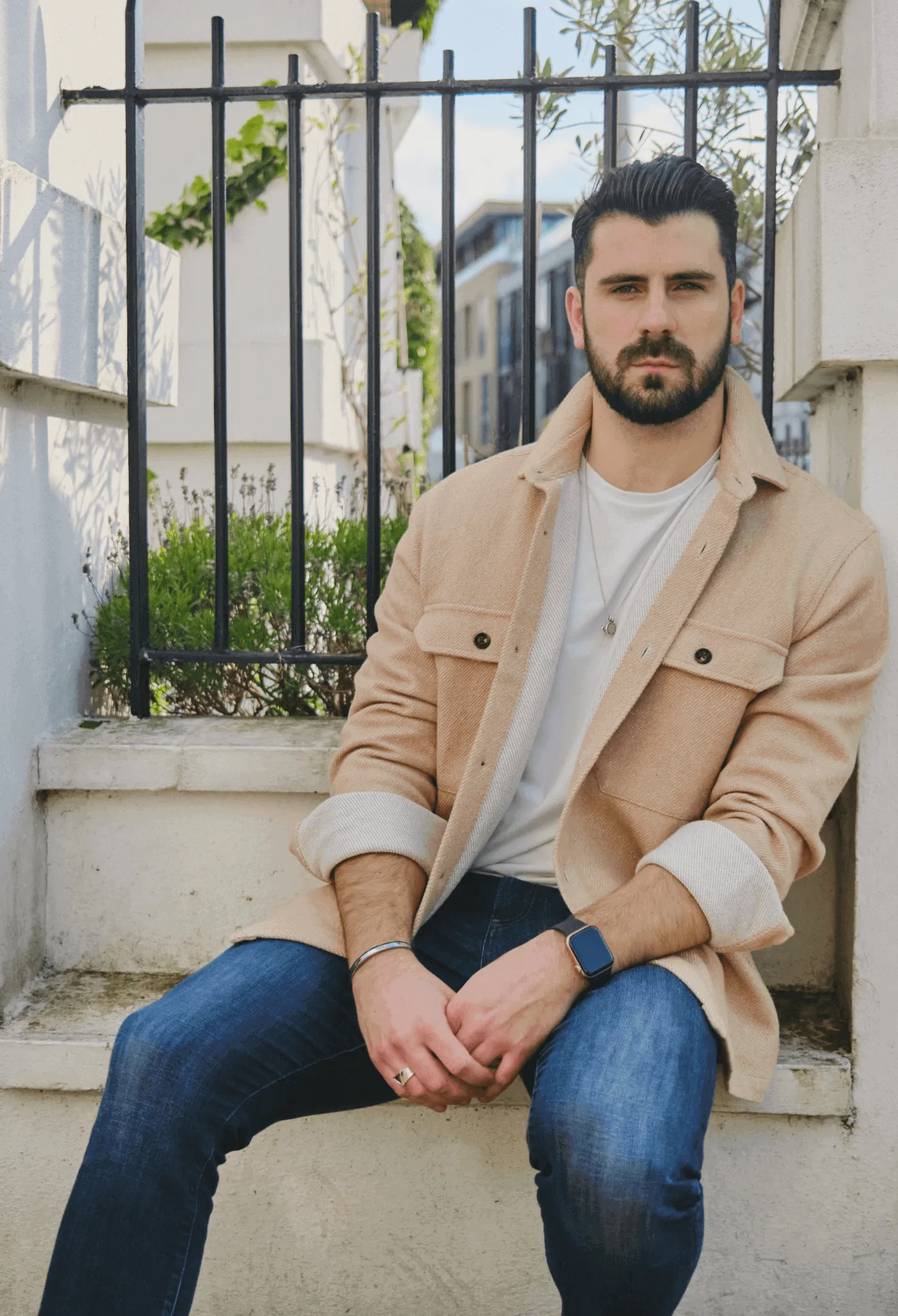 The James 100% Recycelte Overshirt | Beige
