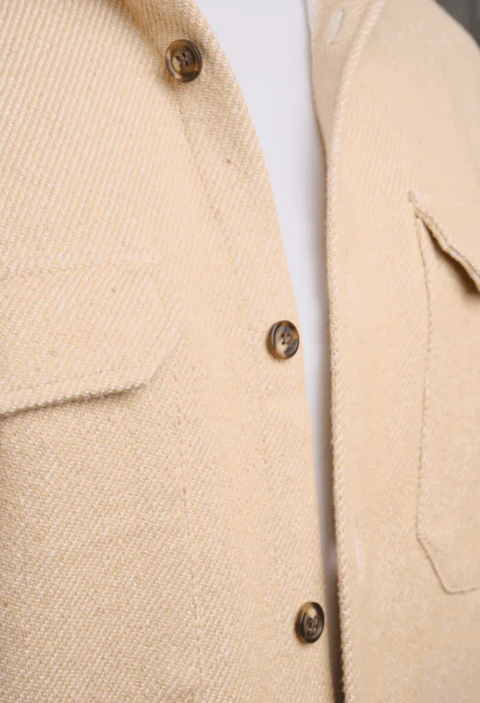 The James 100% Recycelte Overshirt | Beige