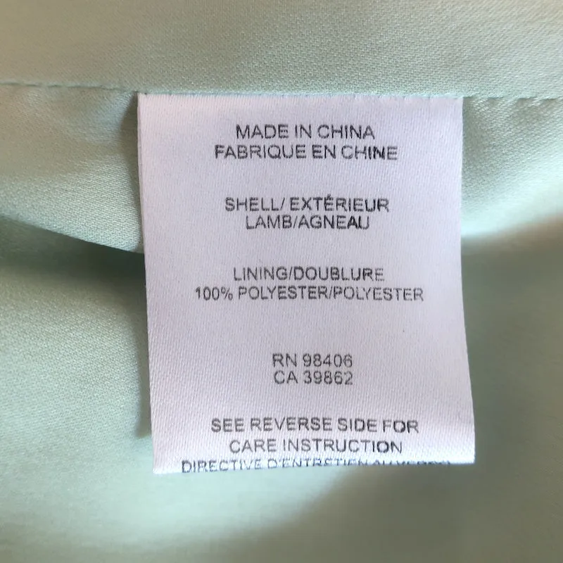 Theory Elenian Leder Motorradjacke Pastellgrün Größe M NEU