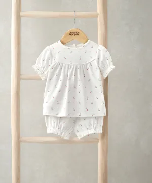 Top & Shorts Set (2-teilig) - Kirschherzen-Print