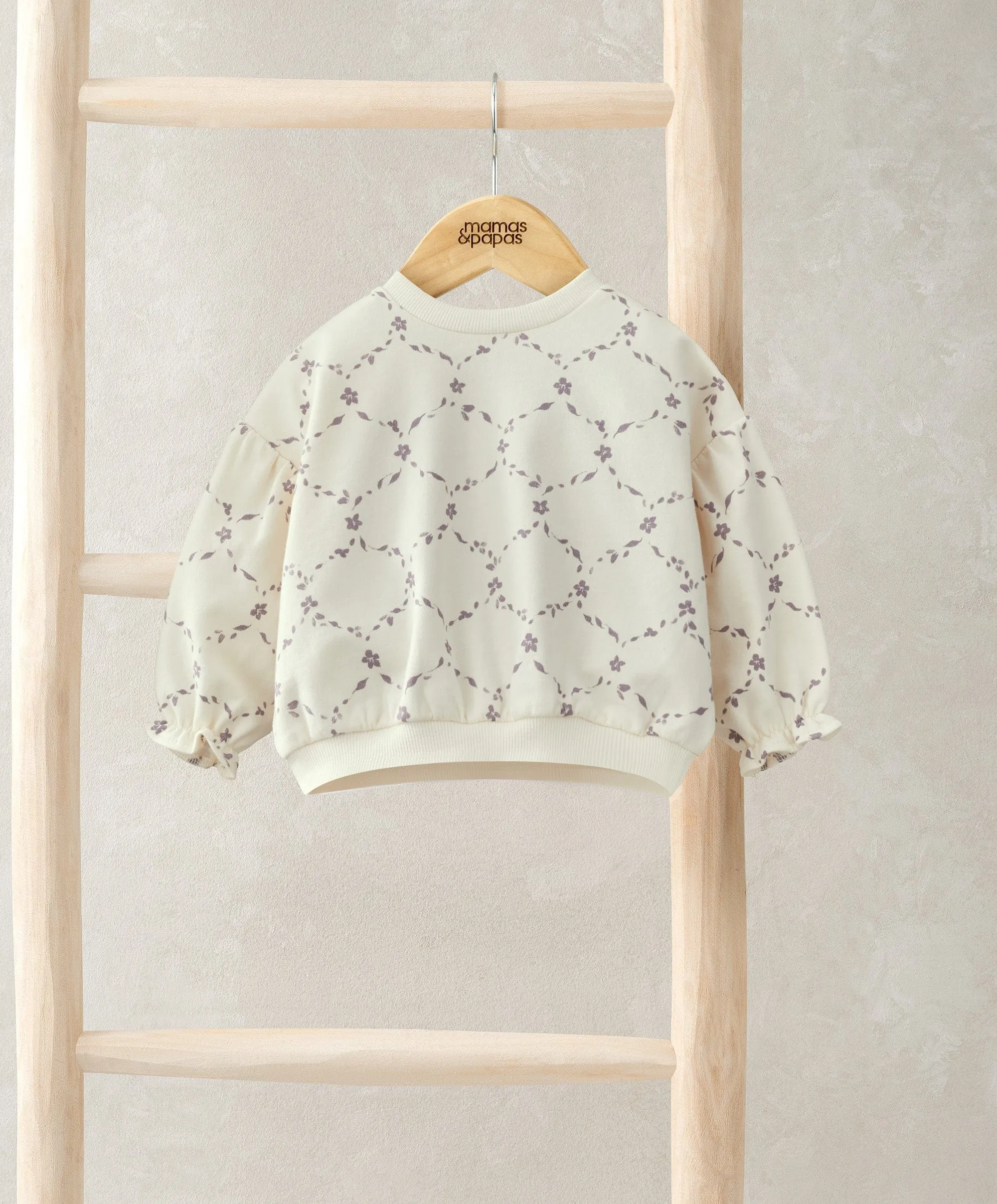 Trellis Print Sweatshirt Babykids Mamas & Papas