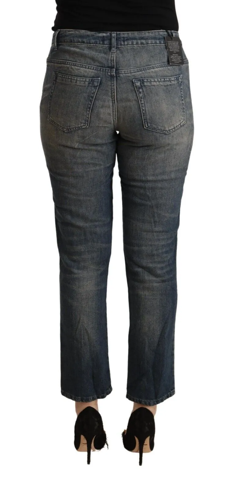 Twinset Gewaschene Baumwolle Cropped Capri Damen Damenjeans