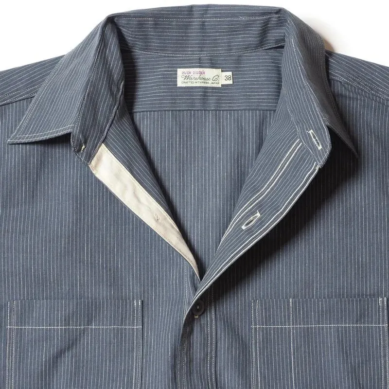 WAREHOUSE & CO. - Los 3054 STRICKSHIRT MIT WACHEN STREIFEN
