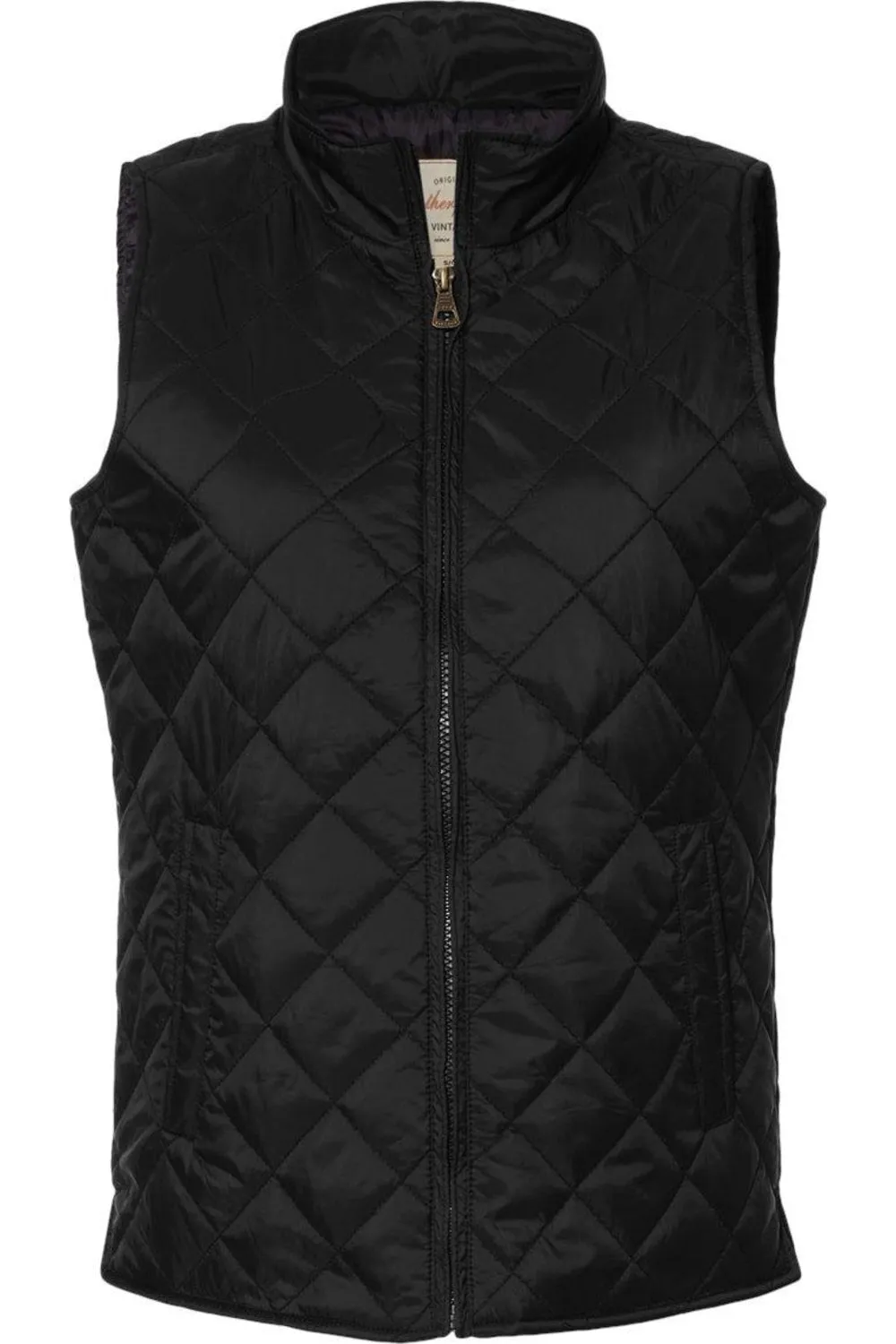 Wetterfeste Vintage-Diamant-Steppweste für Damen