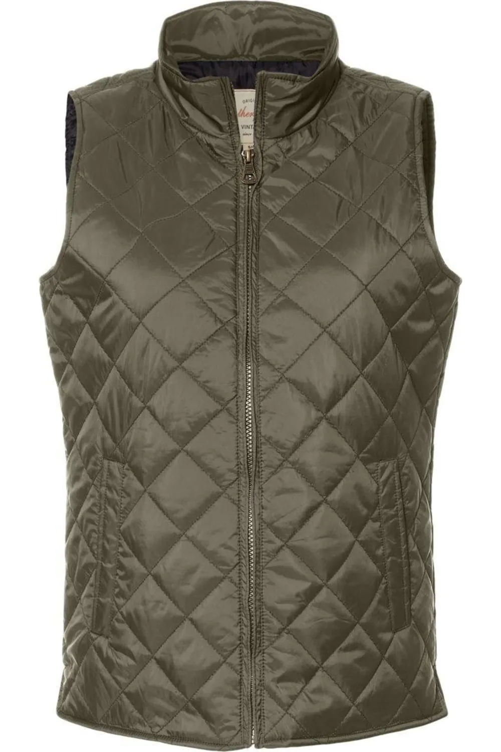 Wetterfeste Vintage-Diamant-Steppweste für Damen