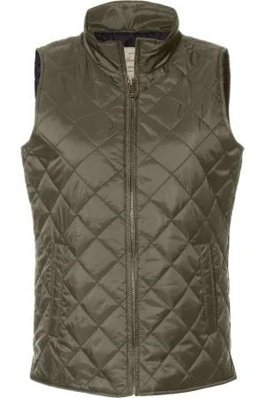 Wetterfeste Vintage-Diamant-Steppweste für Damen