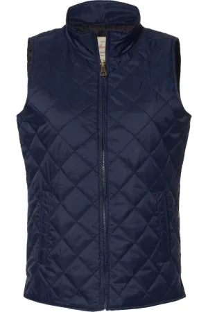 Wetterfeste Vintage-Diamant-Steppweste für Damen