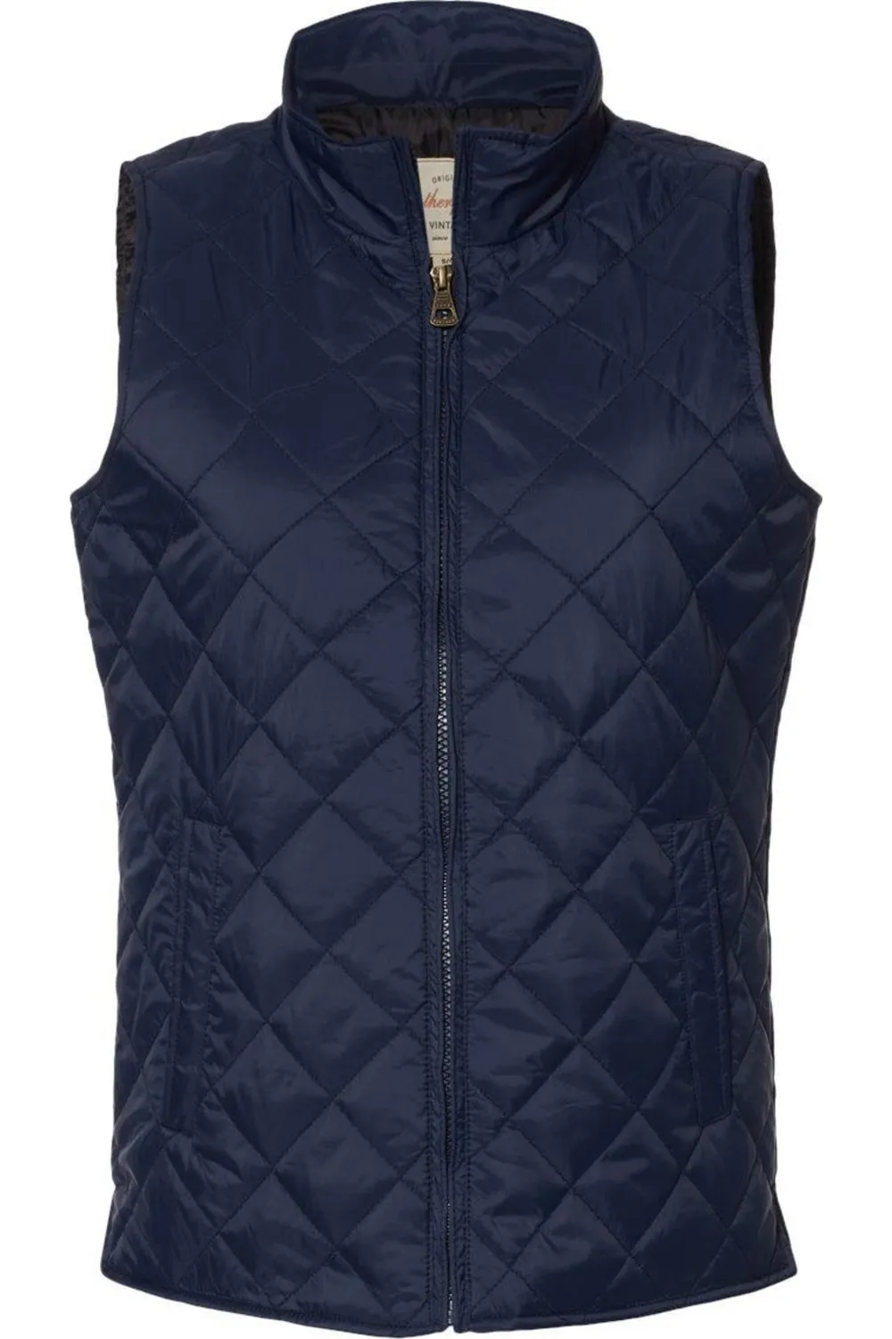 Wetterfeste Vintage-Diamant-Steppweste für Damen