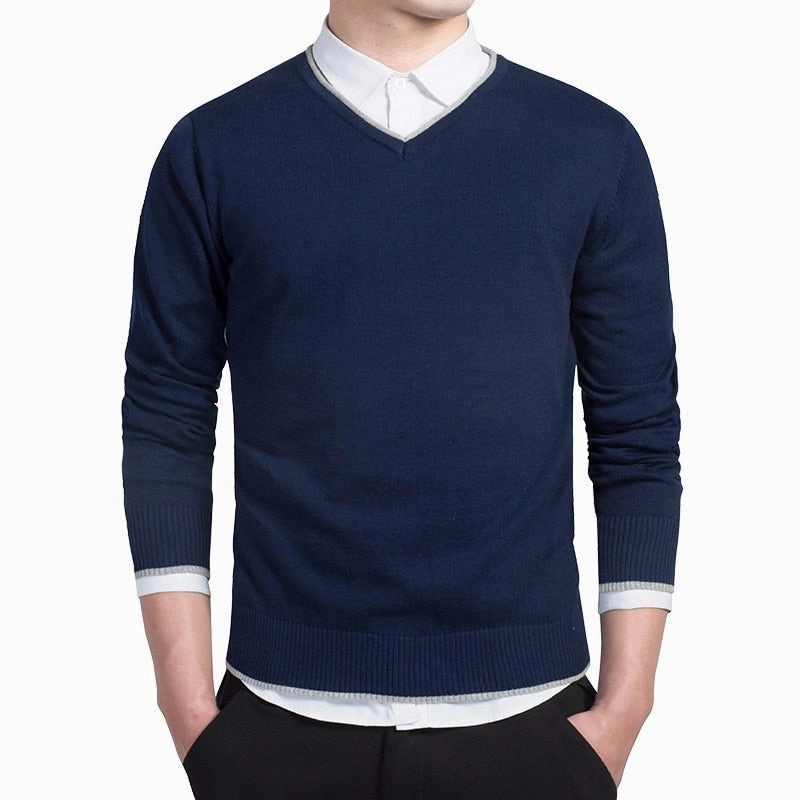 West Louis™ Knitted Warm V-Neck Pullover