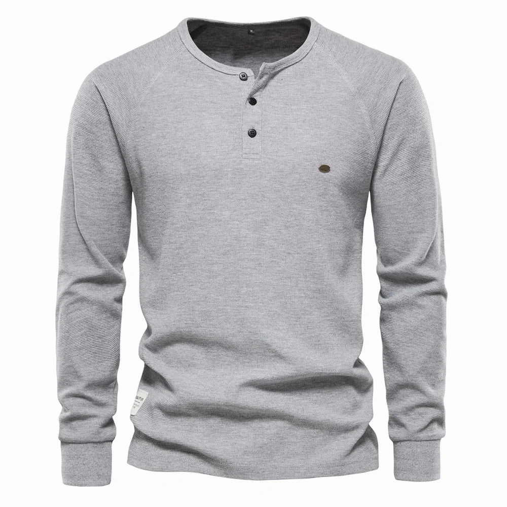 West Louis™ Men Long Sleeve Basic Breathable Pullover Shirt