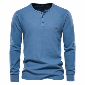 West Louis™ Men Long Sleeve Basic Breathable Pullover Shirt