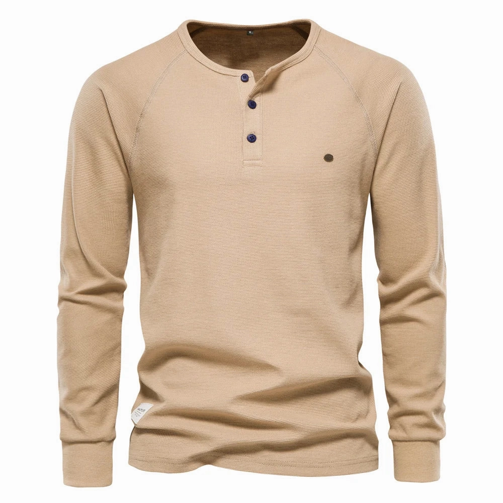 West Louis™ Men Long Sleeve Basic Breathable Pullover Shirt