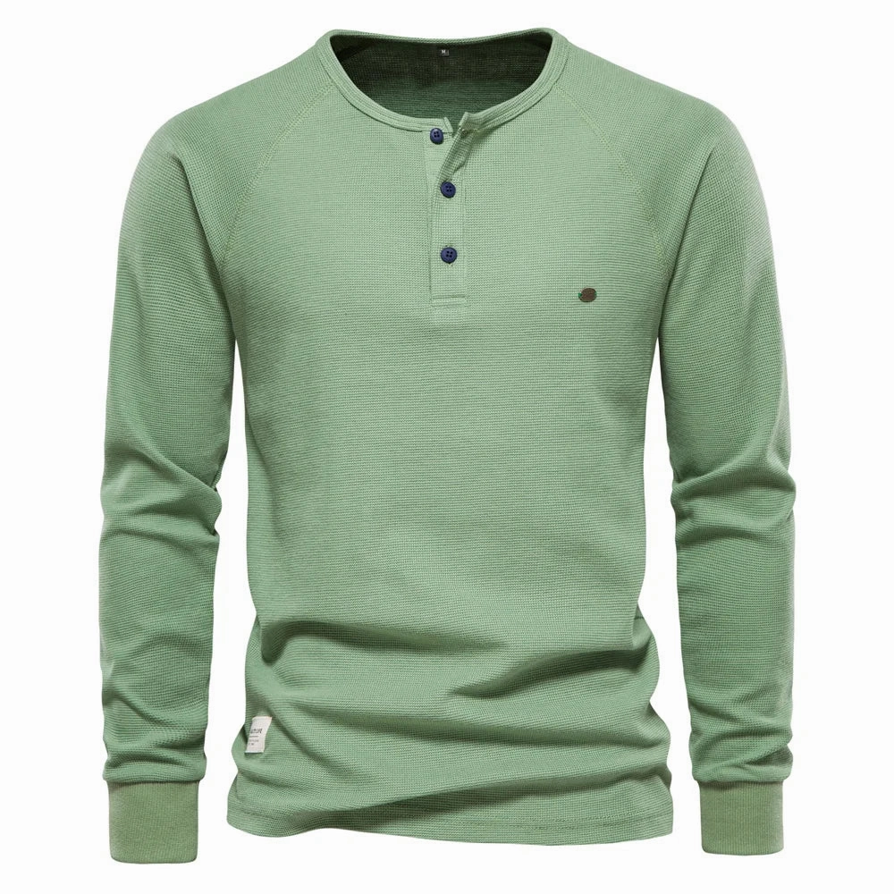 West Louis™ Men Long Sleeve Basic Breathable Pullover Shirt