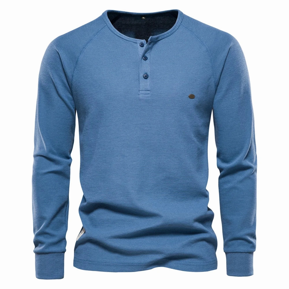 West Louis™ Men Long Sleeve Basic Breathable Pullover Shirt