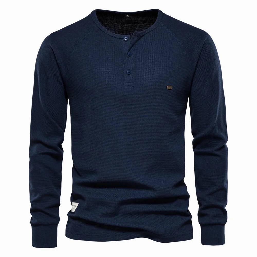 West Louis™ Men Long Sleeve Basic Breathable Pullover Shirt