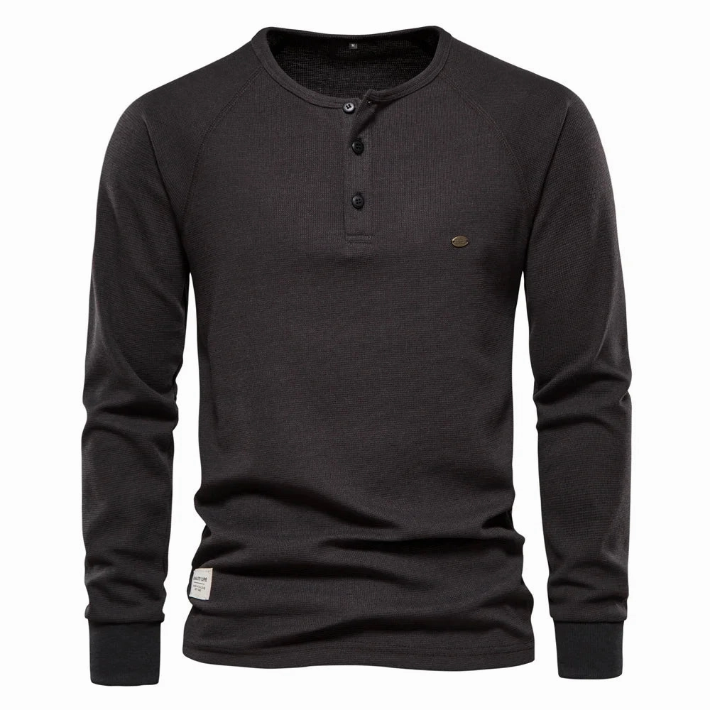 West Louis™ Men Long Sleeve Basic Breathable Pullover Shirt