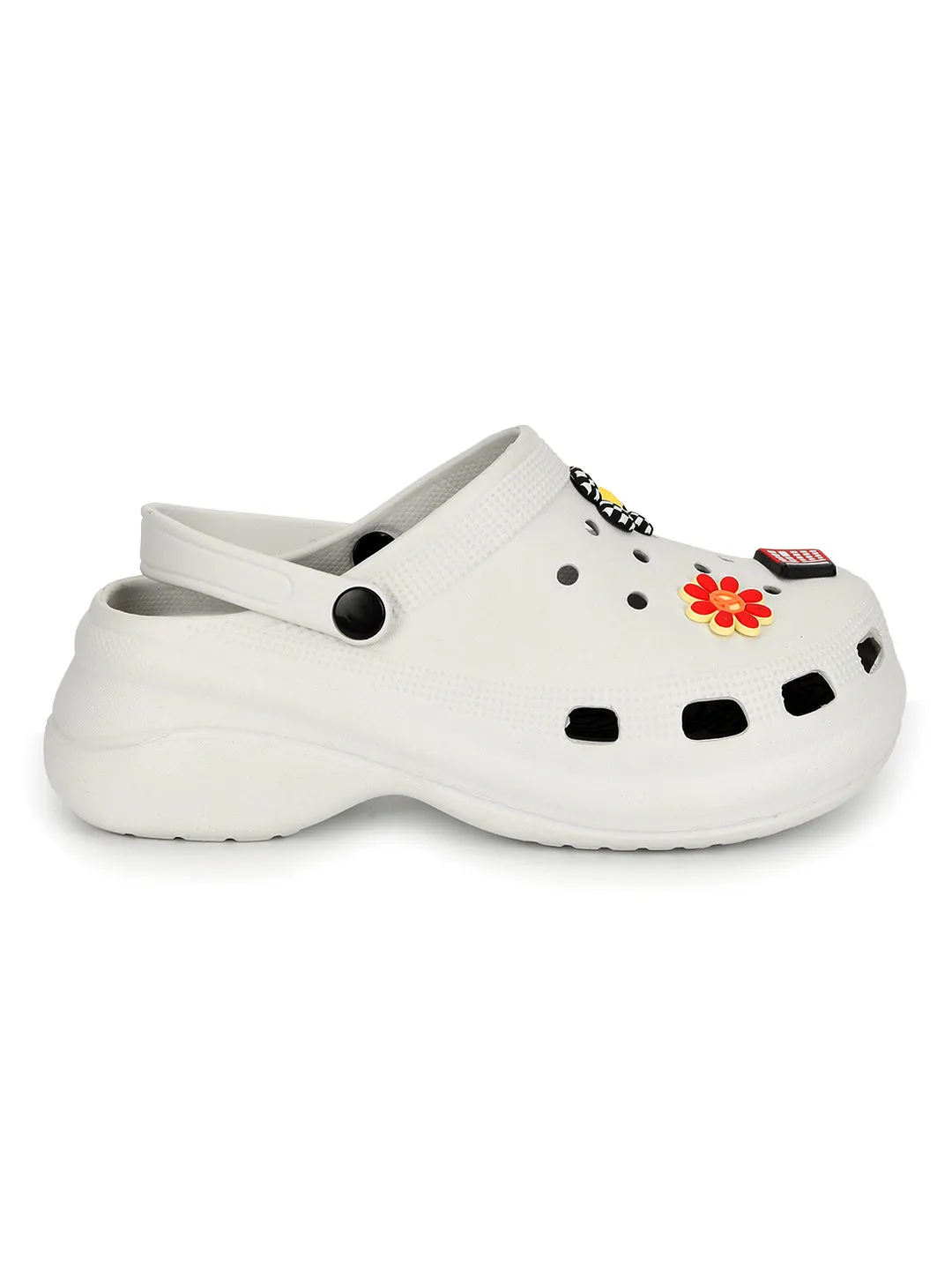 Weiße stilvolle Schlupf-Clogs für Damen (TC-LCLOG5-WHT)