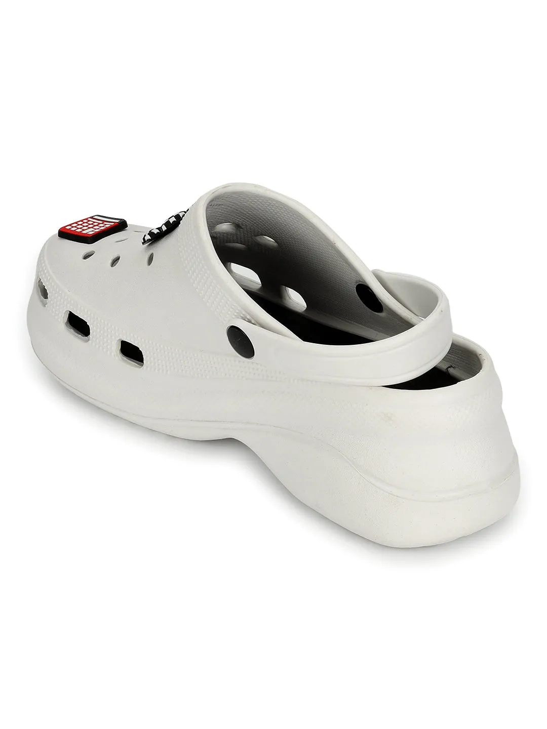 Weiße stilvolle Schlupf-Clogs für Damen (TC-LCLOG5-WHT)