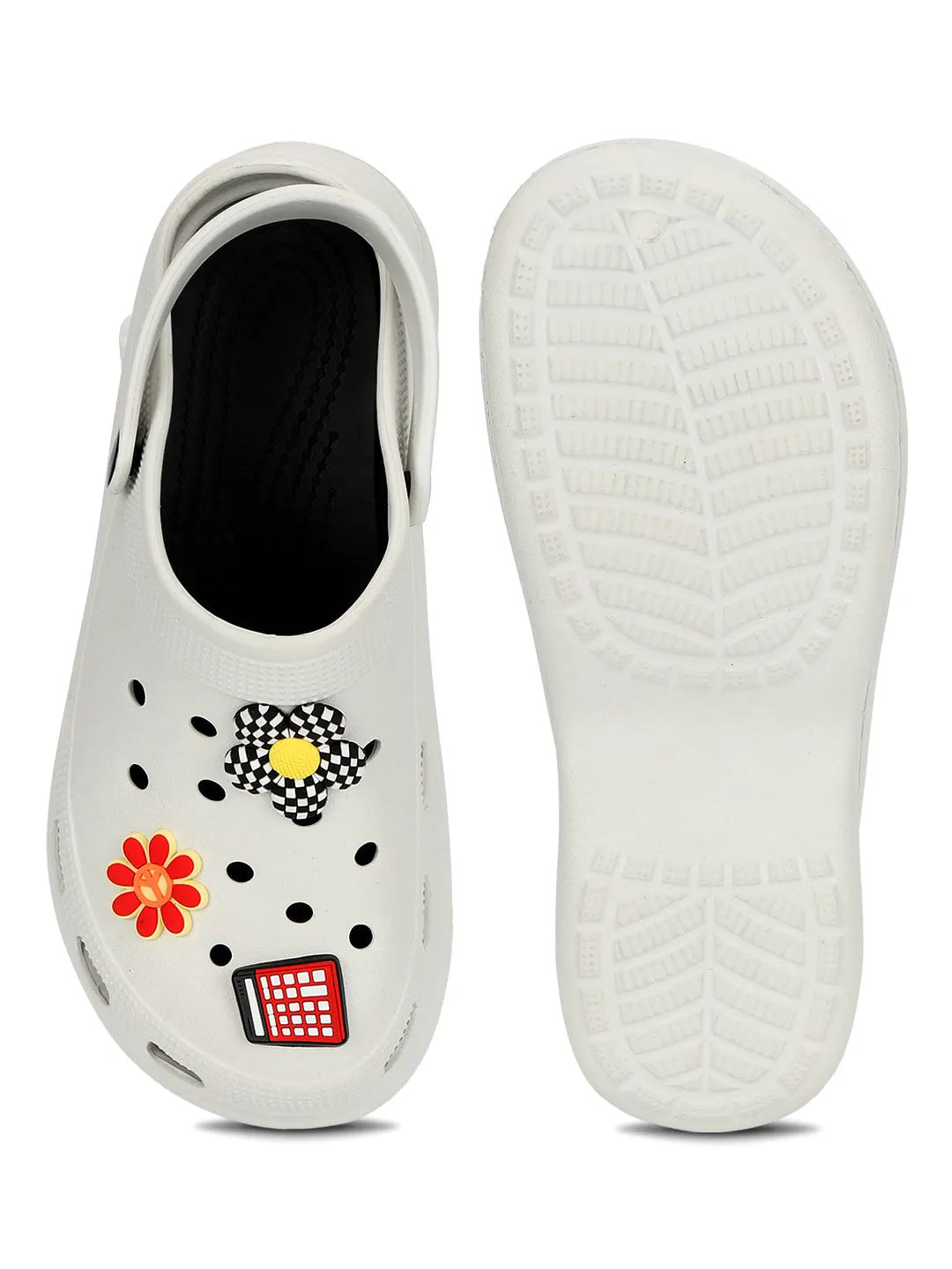 Weiße stilvolle Schlupf-Clogs für Damen (TC-LCLOG5-WHT)