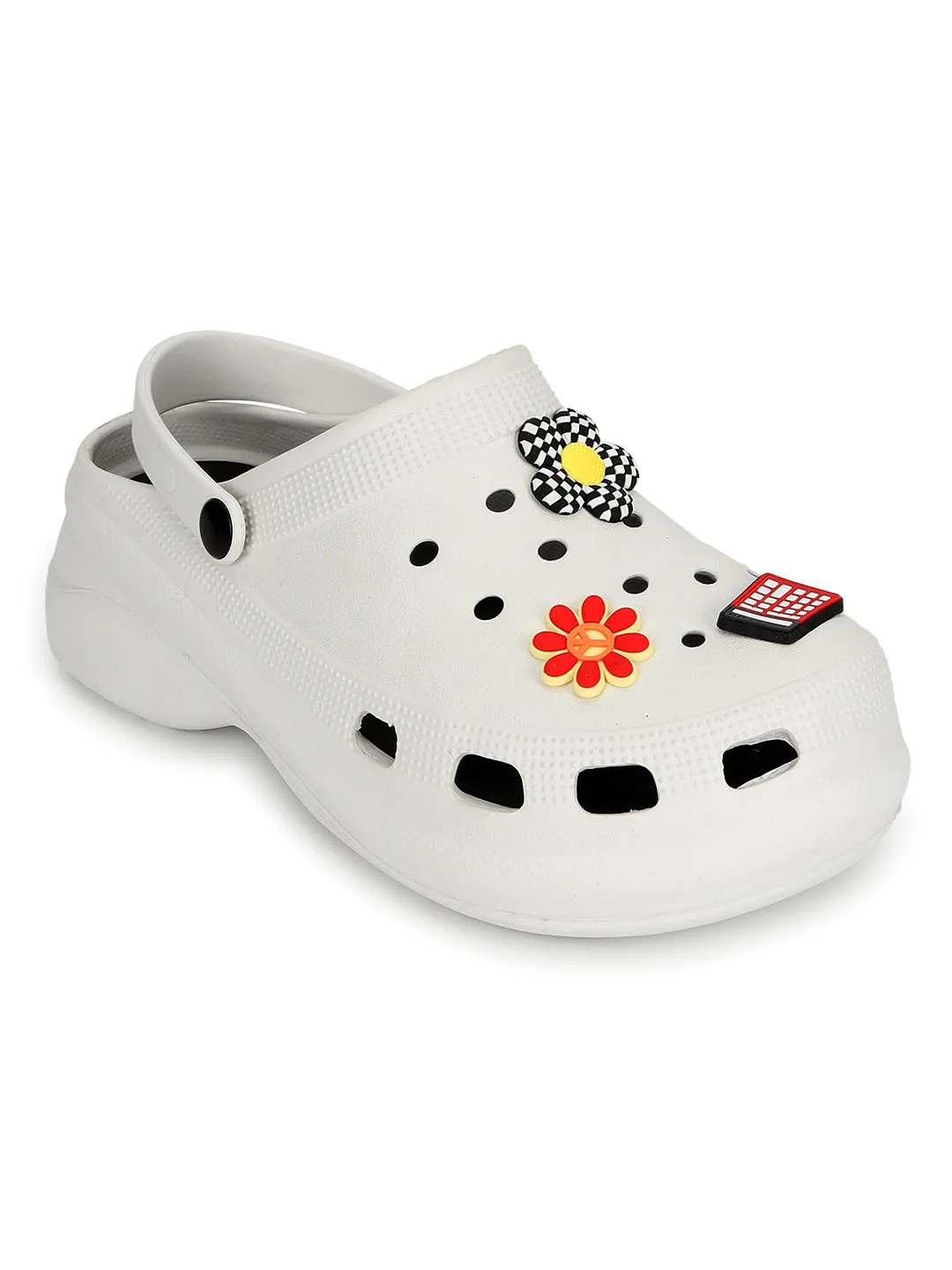 Weiße stilvolle Schlupf-Clogs für Damen (TC-LCLOG5-WHT)