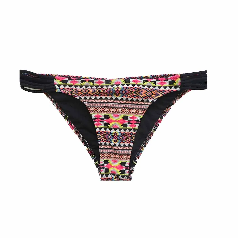 Frauen 5 Srappy-Side Bikini-Unterteil, Mehrfarbig