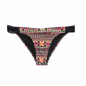 Frauen 5 Srappy-Side Bikini-Unterteil, Mehrfarbig
