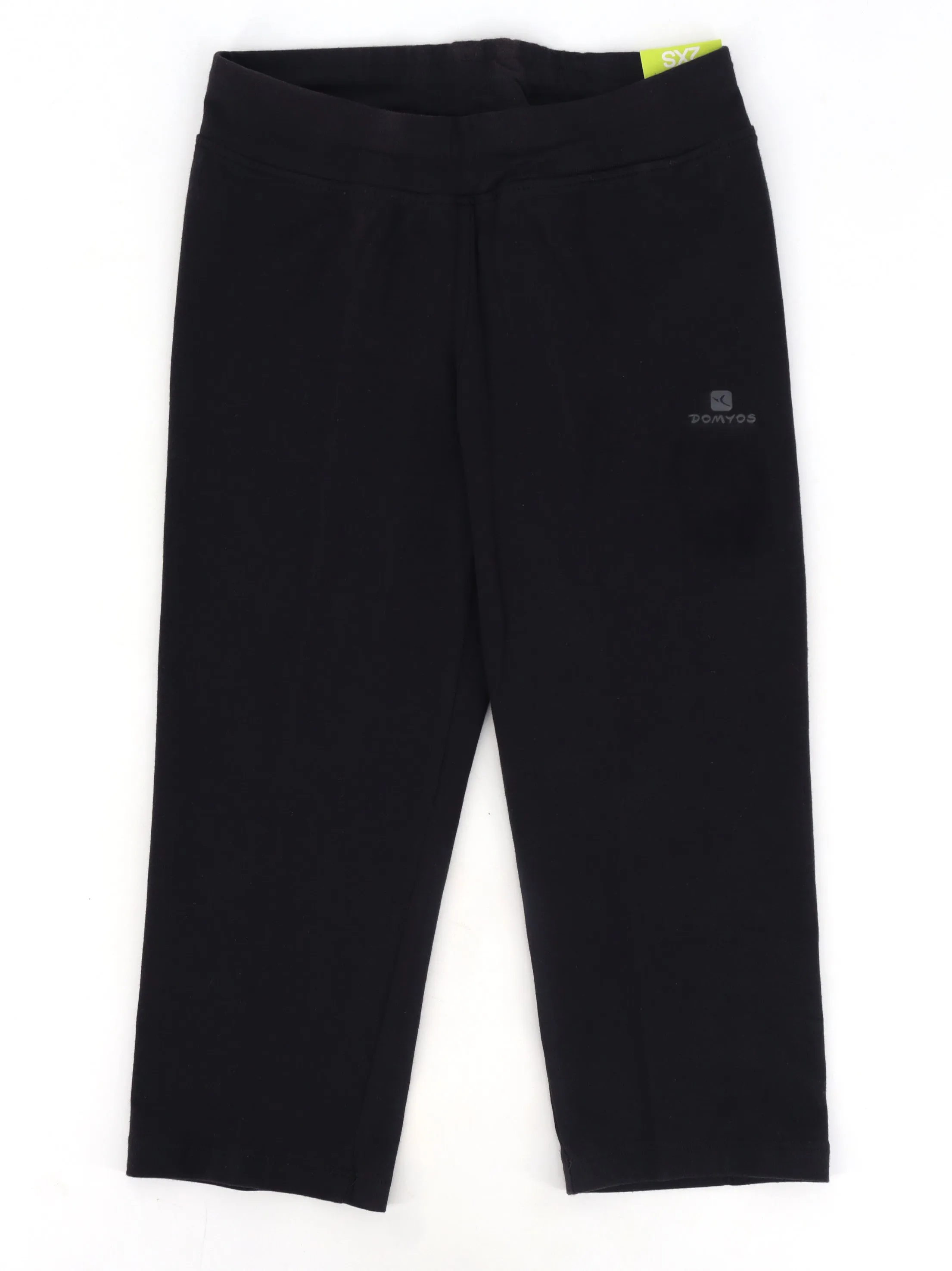 Damen Capri-Legging mit Logo-Print, Schwarz