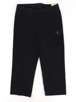 Damen Capri-Legging mit Logo-Print, Schwarz
