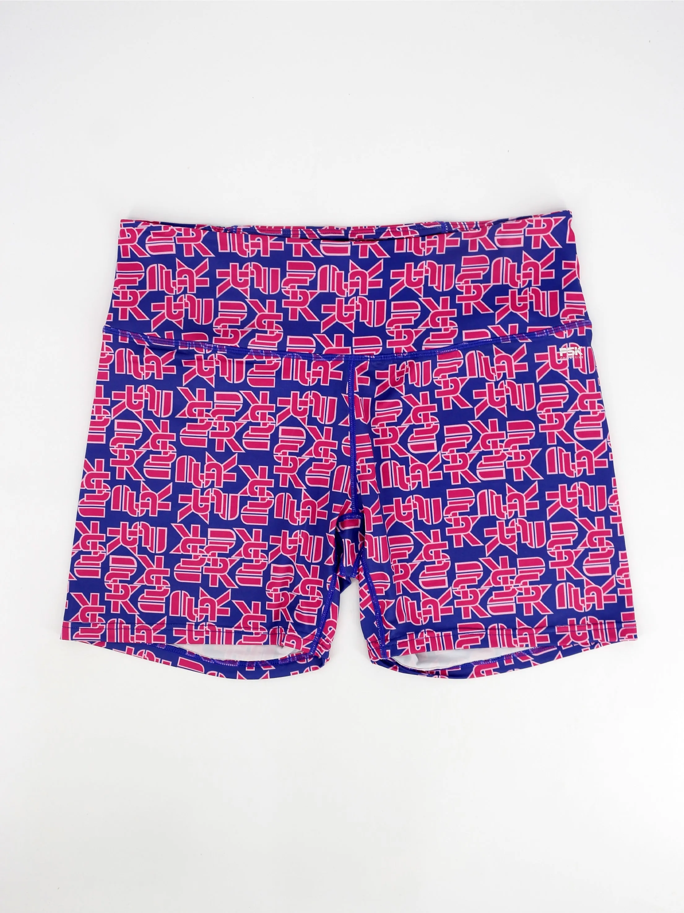 Damen Sportshorts mit Logo-Aufdruck, Blau/Rosa