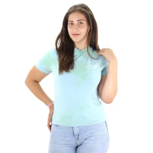 Damen Markenname Print Rückentop, Hellgrün
