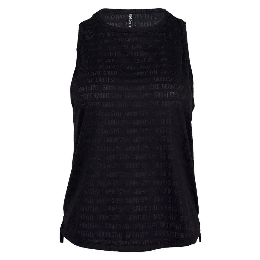 Damen Burn Out Tanktop - Schwarz