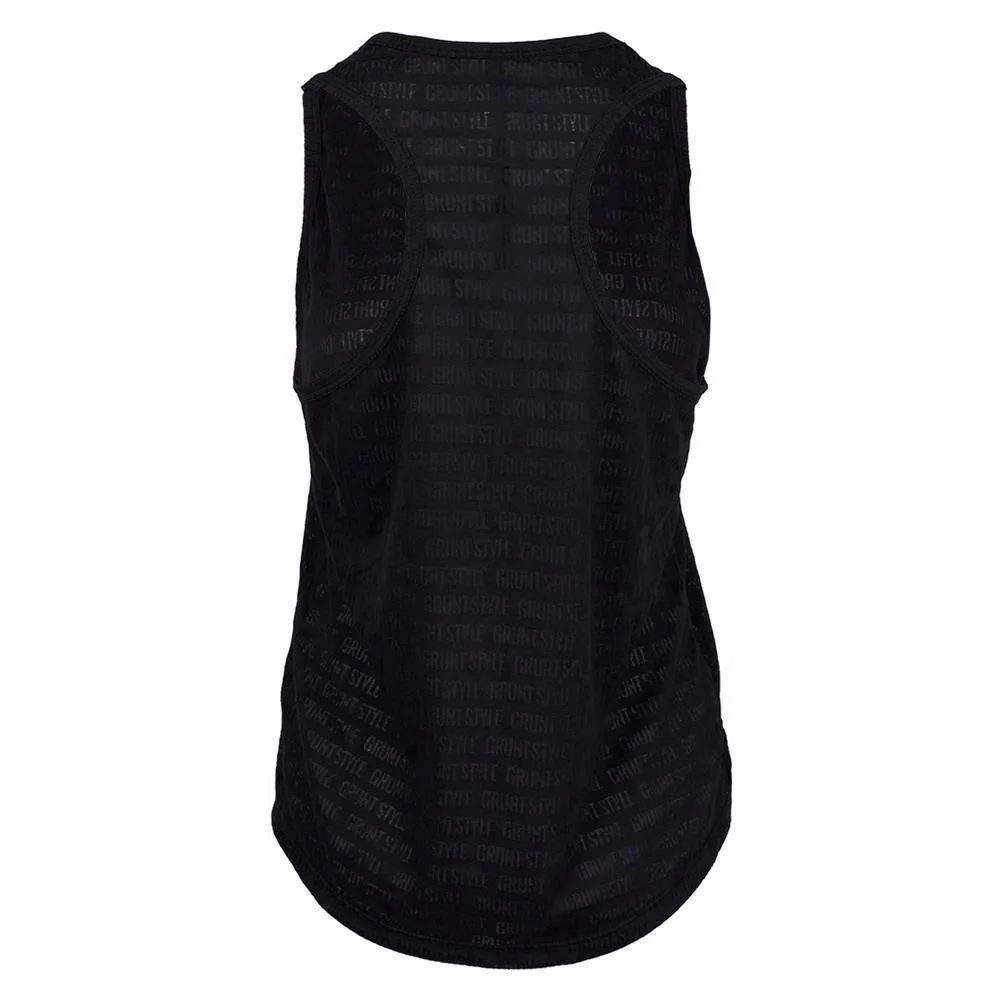 Damen Burn Out Tanktop - Schwarz