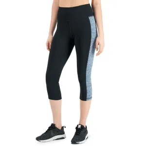 Damen Colorblock Cropped Leggings, Schwarz