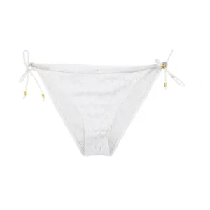 Damen-Häkel-Bikini-Unterteil, Weiß