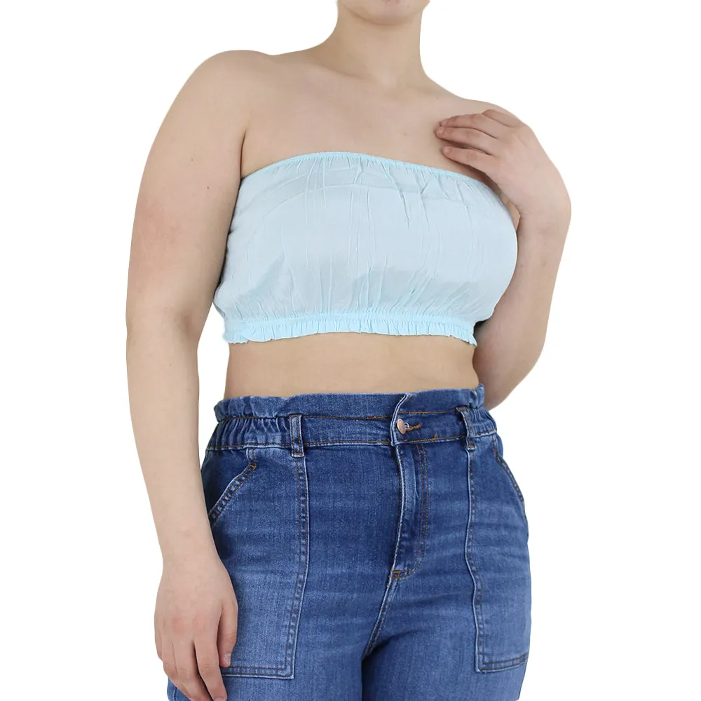 Damen Crop Top, Türkis
