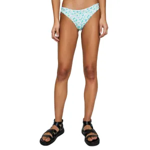 Damen-Bikiniunterteil mit Blumenmuster, Grün