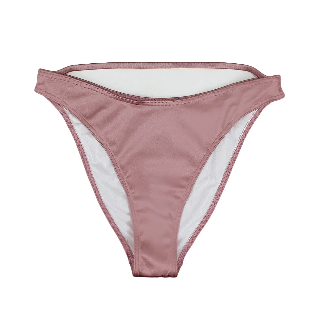 Damen Glitzer Satin Bikini-Höschen, Roségold