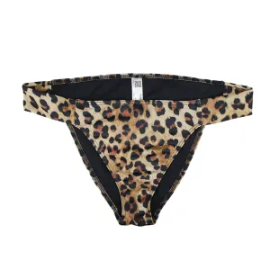 Damen-Bikiniunterteil mit Leopardenmuster, Mehrfarbig