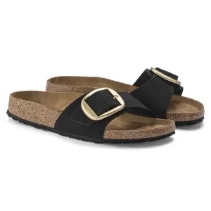 Damen Madrid Big Buckle Sandale in Schwarz