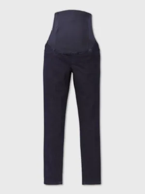 Damen-Schwangerschaftsjeans zum Anziehen, Marineblau