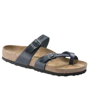 Damen Mayari Öl-Sandalen aus Leder in Blau