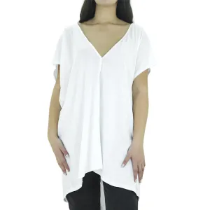 Einfaches Damen-Oberteil für den Casual-Look, Weiß