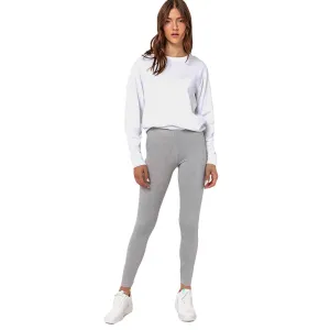 Damen einfache Leggings, Hellgrau