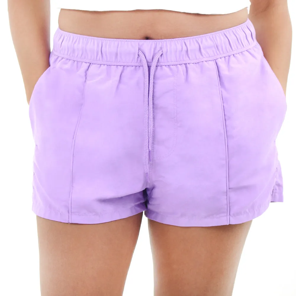 Einfache Mini-Badeshorts für Damen, Lila